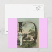 CARTE POSTALE LETTRE MONOGRAPHIQUE D (Devant / Derrière)
