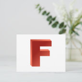 Carte Postale Lettre monographique F (Debout devant)