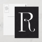 Carte Postale Lettre monographique R (Devant / Derrière)