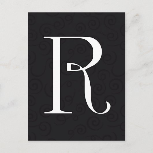 Carte Postale Lettre monographique R (Devant)