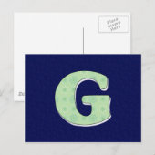 CARTE POSTALE LETTRE MONOMÂTRE G (Devant / Derrière)