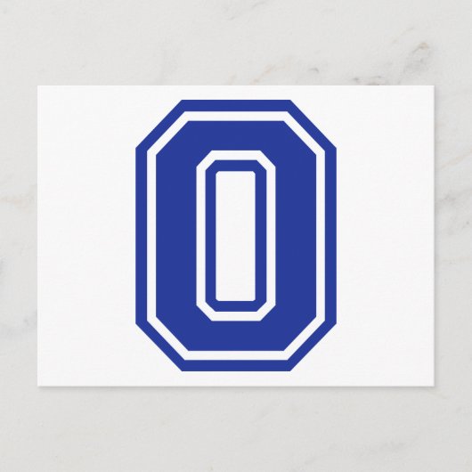 Carte Postale Lettre O (Devant)