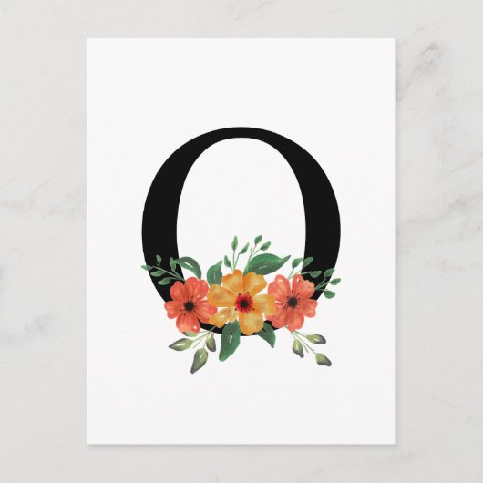 Carte Postale Lettre O (Devant)