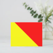 Carte Postale Lettre O du signal d'indicateur alphabétique (Debout devant)