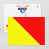 Carte Postale Lettre O du signal d'indicateur alphabétique (Devant / Derrière)