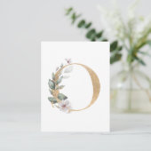 Carte Postale Lettre O Monogramme (Debout devant)
