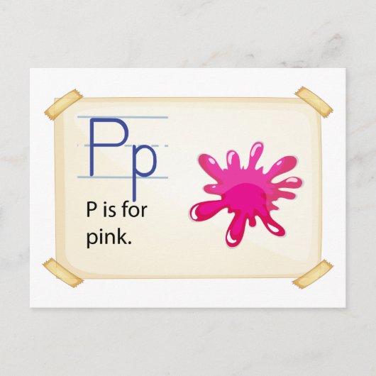 Carte Postale Lettre P (Devant)