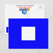 Carte Postale Lettre P du signal d'indicateur alphabétique (Devant / Derrière)