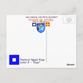 Carte Postale Lettre P du signal d'indicateur alphabétique (Dos)