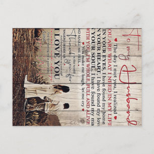 Carte Postale Lettre pour lui   Cadeau cool pour mon mari