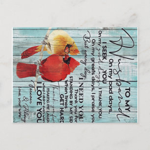 Carte Postale Lettre pour mari   Décoration de famille