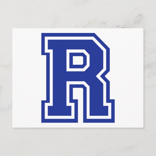 Carte Postale Lettre R (Devant)