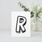 Carte Postale Lettre R (Debout devant)