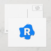 Carte Postale Lettre R (Devant / Derrière)