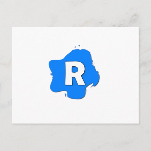 Carte Postale Lettre R (Devant)