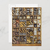 Carte Postale Lettre S (Devant / Derrière)