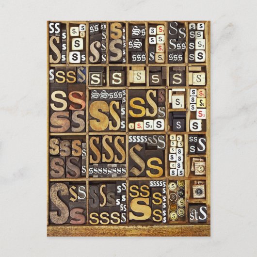 Carte Postale Lettre S (Devant)
