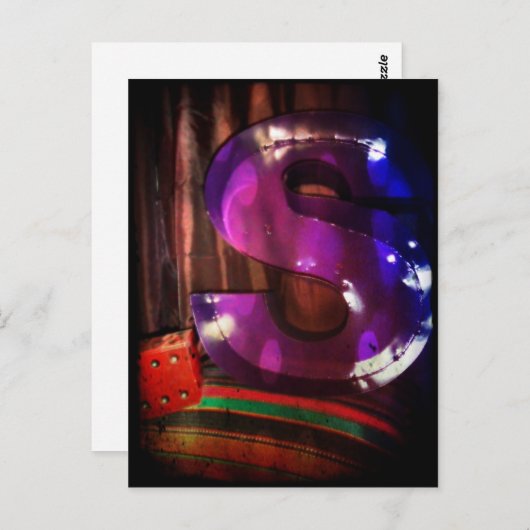 Carte postale Lettre "S" (Devant / Derrière)