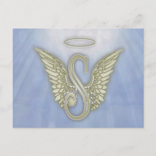 Carte Postale Lettre S Angel Monogramme (Devant)