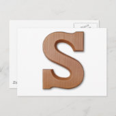 Carte Postale Lettre S au chocolat (Devant / Derrière)