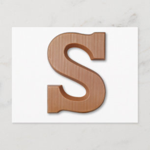 Carte Postale Lettre S au chocolat