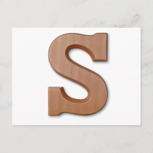 Carte Postale Lettre S au chocolat (Devant)