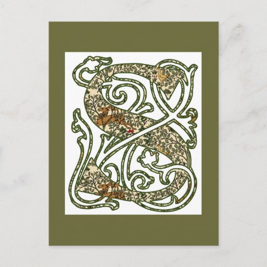 Carte Postale Lettre "S" illuminée (Devant)