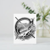 Carte Postale LETTRE SYMBOLE MASCULIN antique C (Debout devant)