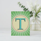 CARTE POSTALE LETTRE T MONOGRAM (Debout devant)
