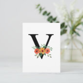 Carte Postale Lettre V (Debout devant)