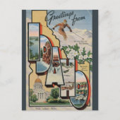 Carte Postale LETTRE vintage GRANDE Idaho (Devant)