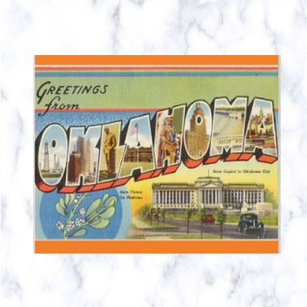 Carte Postale LETTRE vintage GROUPE Oklahoma