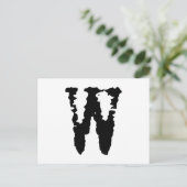 Carte Postale Lettre W (Debout devant)