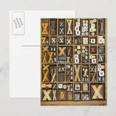 Carte Postale Lettre X (Devant / Derrière)