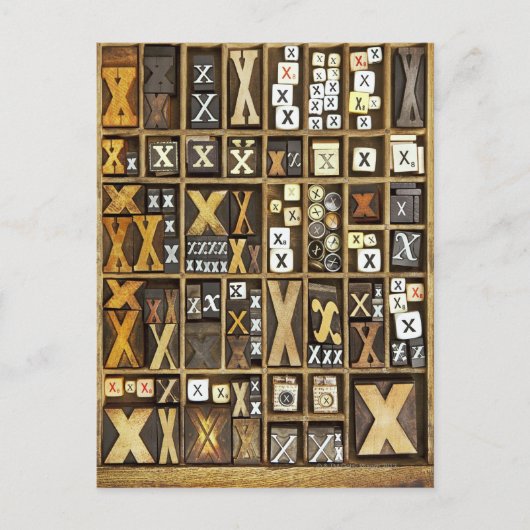 Carte Postale Lettre X (Devant)
