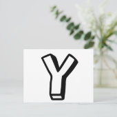 Carte Postale Lettre Y (Debout devant)