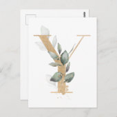 Carte Postale Lettre Y Monogramme (Devant / Derrière)