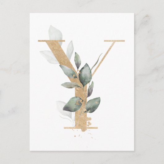 Carte Postale Lettre Y Monogramme (Devant)