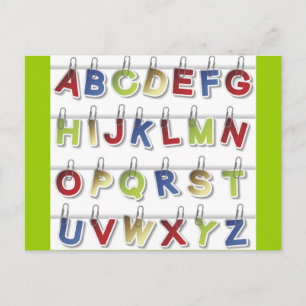 Carte Postale Lettres alphabétiques (4)