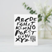 Carte Postale Lettres alphabétiques de A à Z (Debout devant)