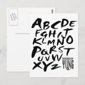Carte Postale Lettres alphabétiques de A à Z (Devant / Derrière)