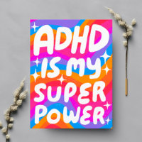 Lettres bulles ADHD Super Power Fun sur mesure