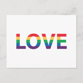 Carte Postale Lettres d'amour arc-en-ciel