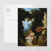 Carte Postale Lettres d'amour de Jean Honore Fragonard (Devant / Derrière)