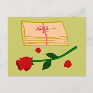 Carte Postale Lettres d'amour romantiques