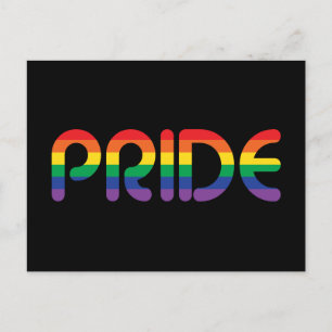 Carte Postale Lettres de ballon Rainbow Pride