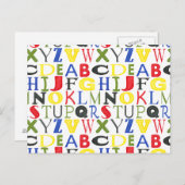 Carte Postale Lettres de couleur vive de Megan Meagher (Devant / Derrière)