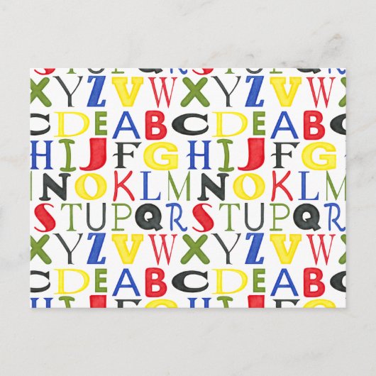 Carte Postale Lettres de couleur vive de Megan Meagher (Devant)