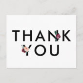 Carte Postale Lettres de fleurs | Maroon Merci (Devant)