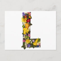 Lettres de l'alphabet fleurs
